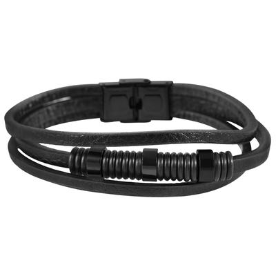 Armband ADELIA´S "Armband aus Leder 22,5 cm", schwarz, Armbänder, Herren, 22cm, Leder, Armband, Zum Verschenken – ideal zum einen besonderen Tag