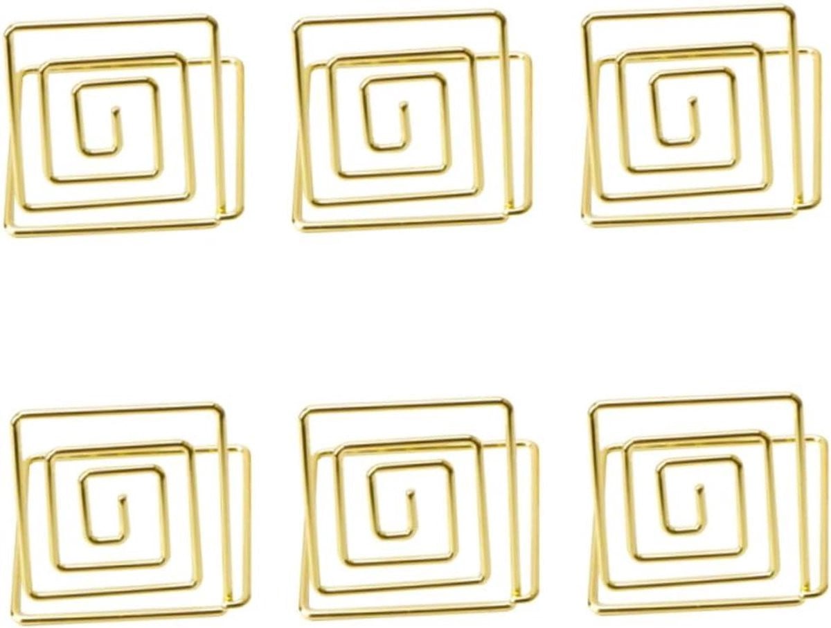 Gouden menu houders en fotohouders voor tafel decoratie, 3.5 cm