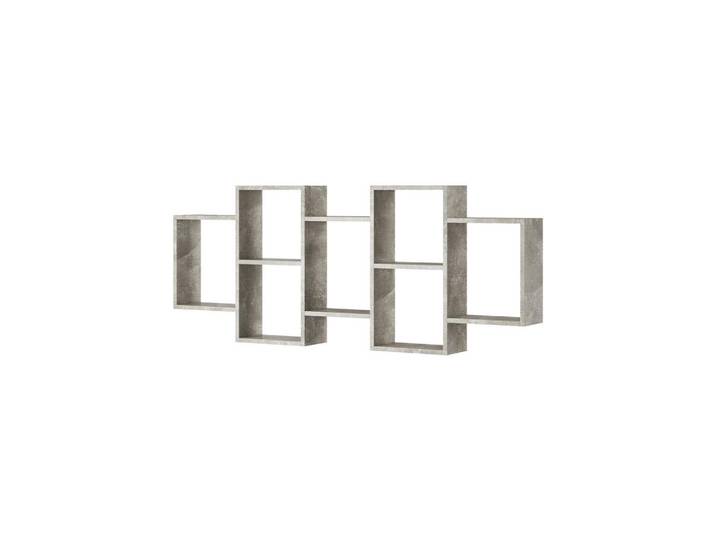 Feldmann-Wohnen Wandregal Trio Beton 160,5 / 18 / 65cm, Grau, Rechteckig, 161x65x18 cm, Wohnzimmer, Regale, Wandregale