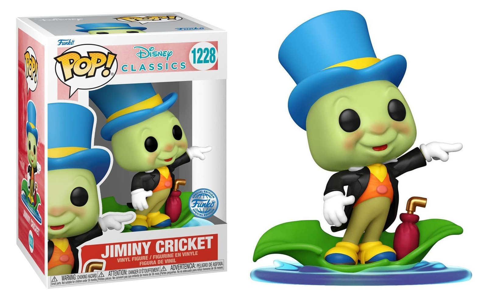 Funko Pop! Disney Classic #1228 Jiminy Cricket Exclusieve Editie