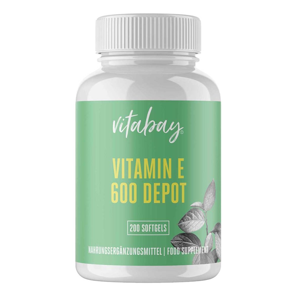 Vitabay CV Vitamin E 600 I.E. Depot Vegan Hochdosiert Weichkapseln 18209746