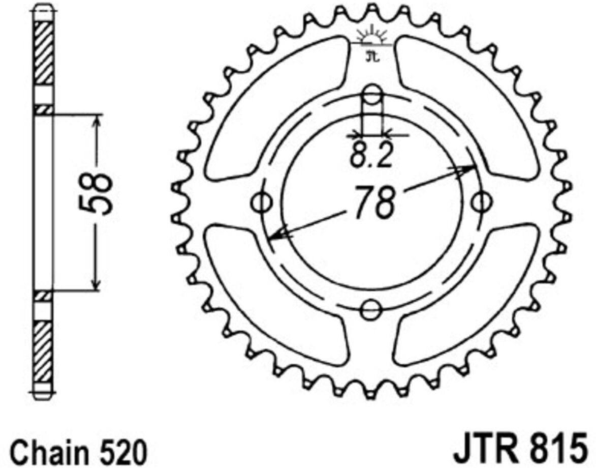 Kettenrad JT JTR815,38