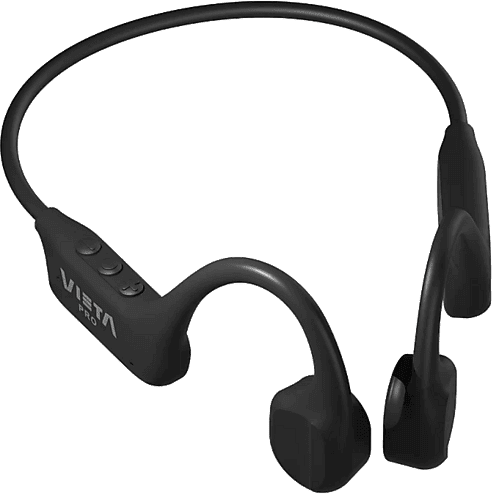 Auriculares conducción ósea - Vieta Bone 2, 10h Autonomía, IP54, Bluetooth, Micrófono, Dual Pairing, Negro