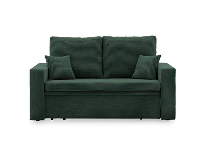 Sofa Aikido I 150x85 - mit schlaffunktion - Farben zur Auswahl - modernen Sofa - mit Bettkasten - Moderner Cordstoff - Stoff POSO (POSO 014)