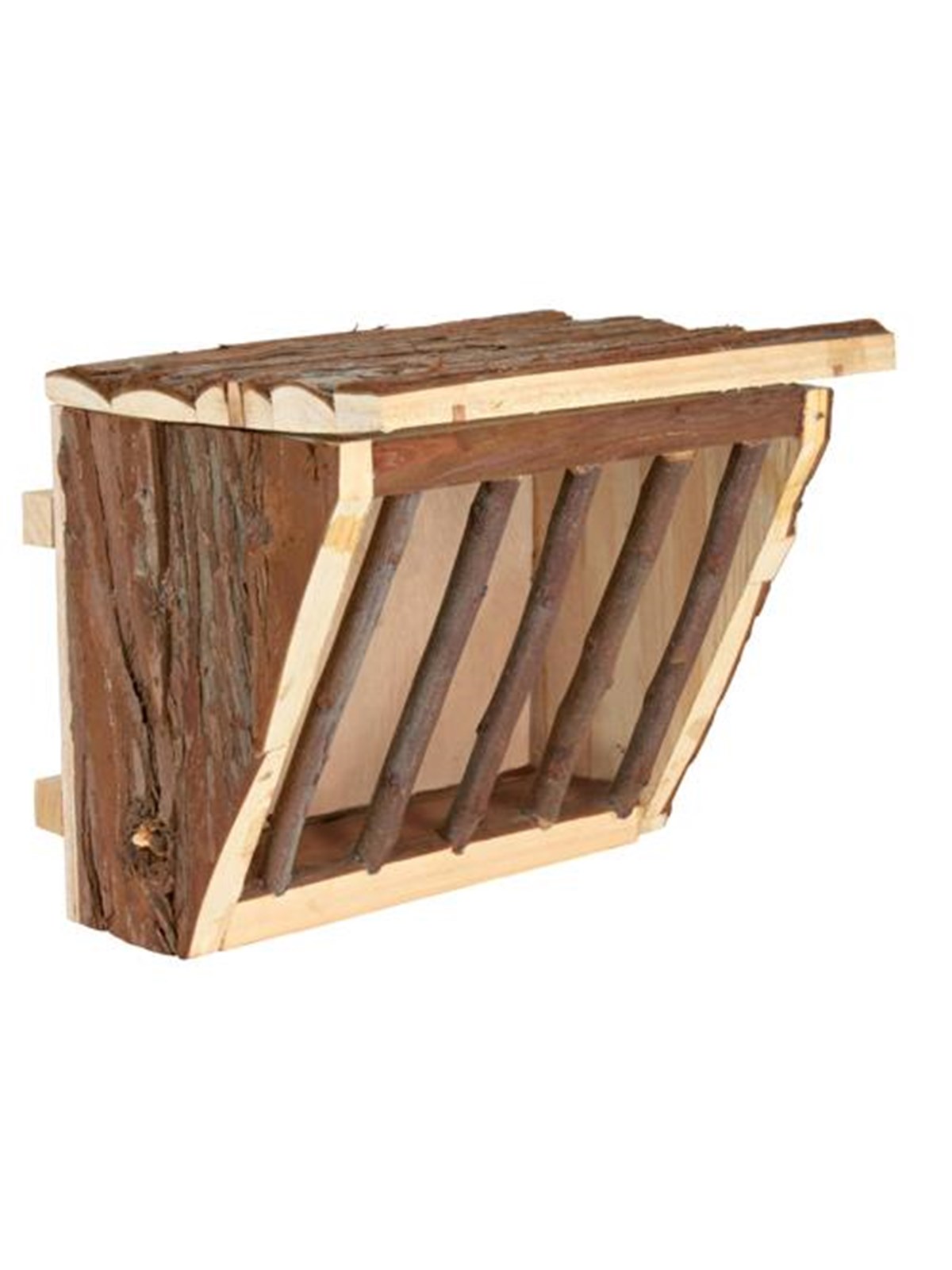 Trixie Hay manger hanging with lid bark wood 20 × 15 × 17 cm