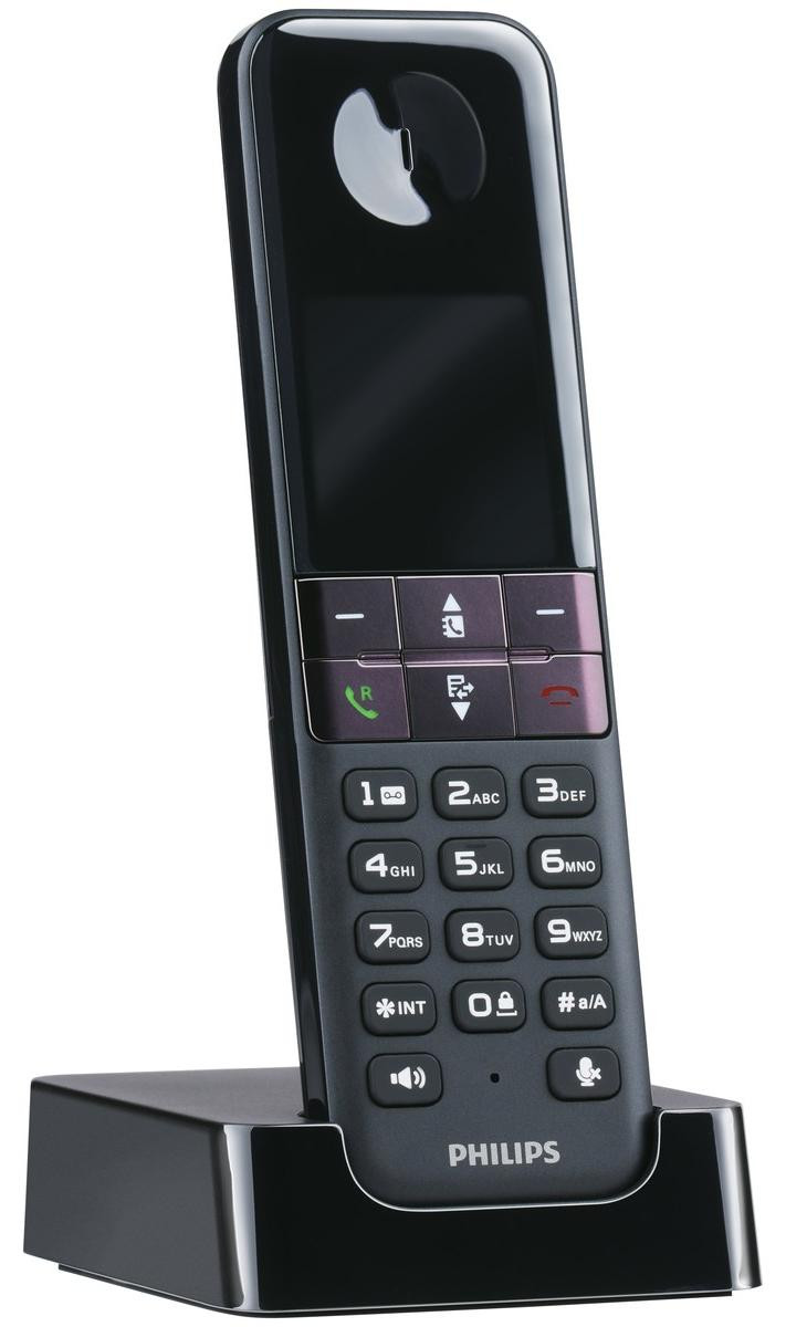 Philips D4701B Draadloze DECT Huistelefoon met 1,8 Inch Display - Zwart