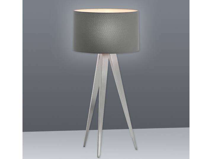 Näve lampe tabouret 3 pieds - matériaux : métal\, textile - pied : nickel mat ; abat-jour blanc ; 3134316