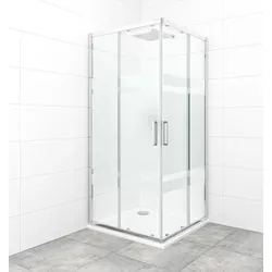 SAT TEX Duschkabine Quadrat 90x90 cm SATBKTEXQ90CRS