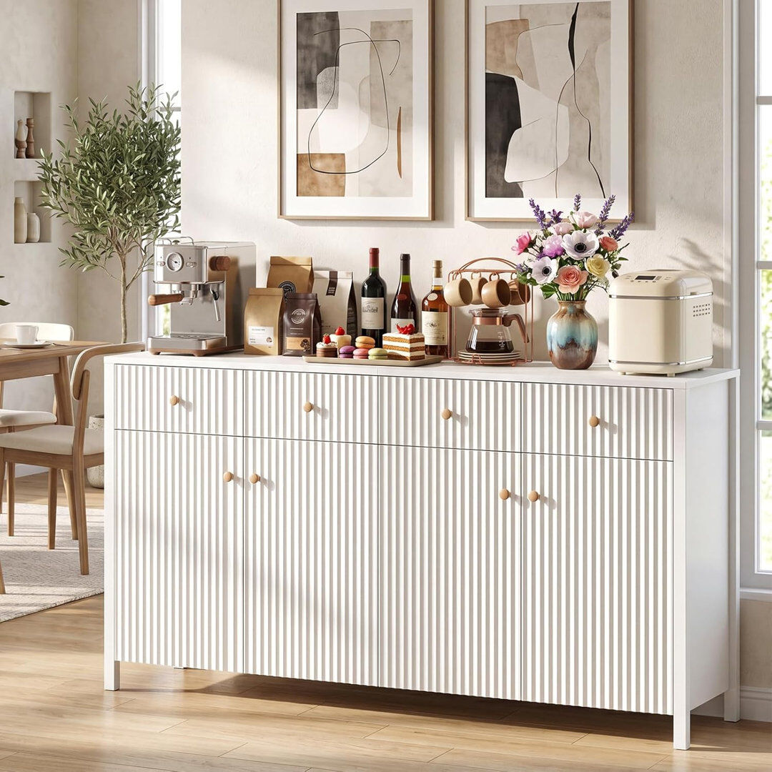 Brayden Studio 160cm Sideboard White 87cm H X 160cm W X 40cm D