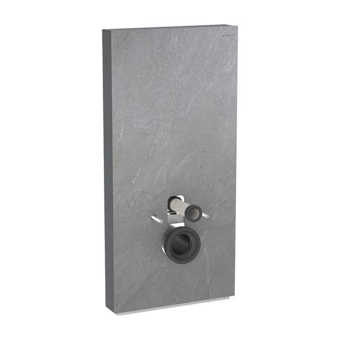 Geberit Monolith Wand-WC-Modul 131022005 Bauhöhe 101cm, Front schieferoptik, Seite aluminium schwarzchrom