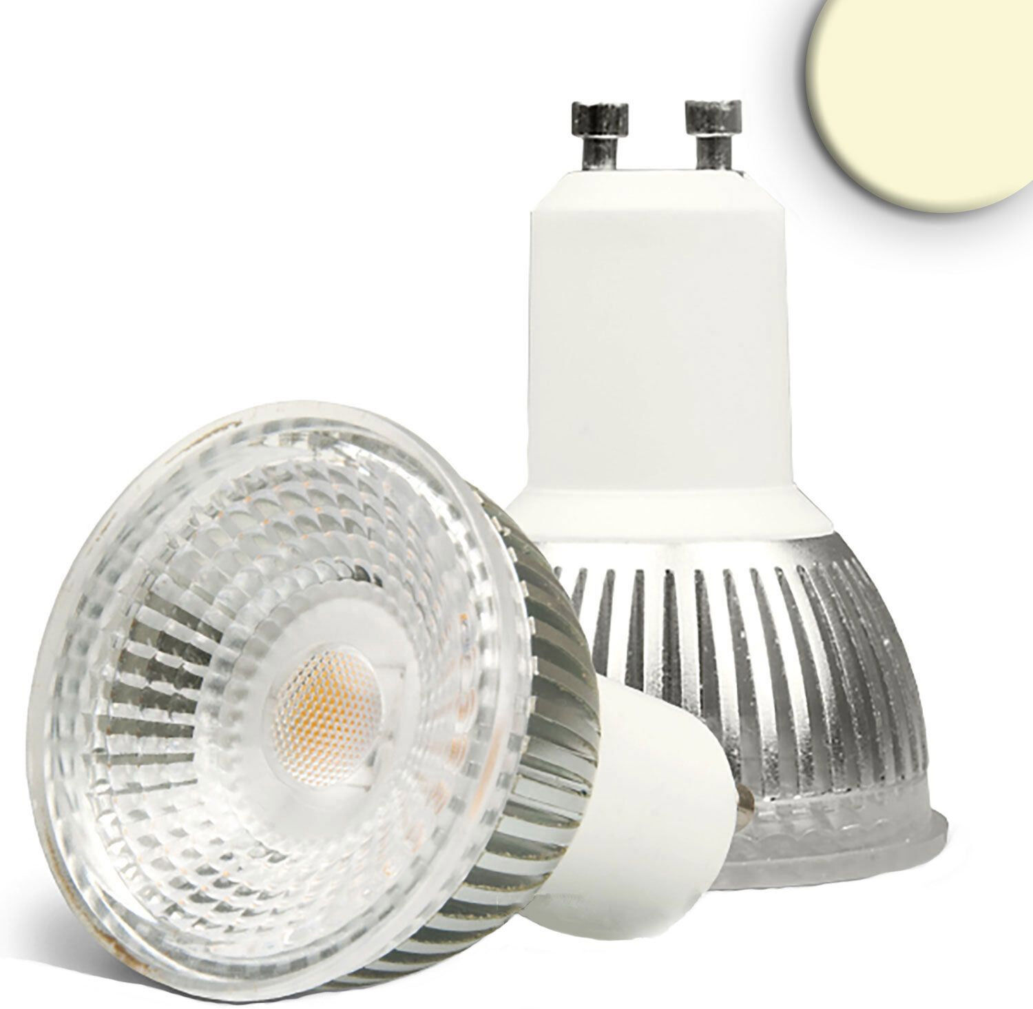 Isoled Gu10 Led Strahler 6w Glas-Cob, 70°, Warmweiß, Dimmbar