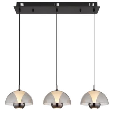 GLOBO LIGHTING LED Pendelleuchte "ARUS", silber (schwarz), 1 Stk., Leuchten, Hängelampe/Hängeleuchte/Wohnzimmer/Esstisch/elegant, LED Pendelleuchte