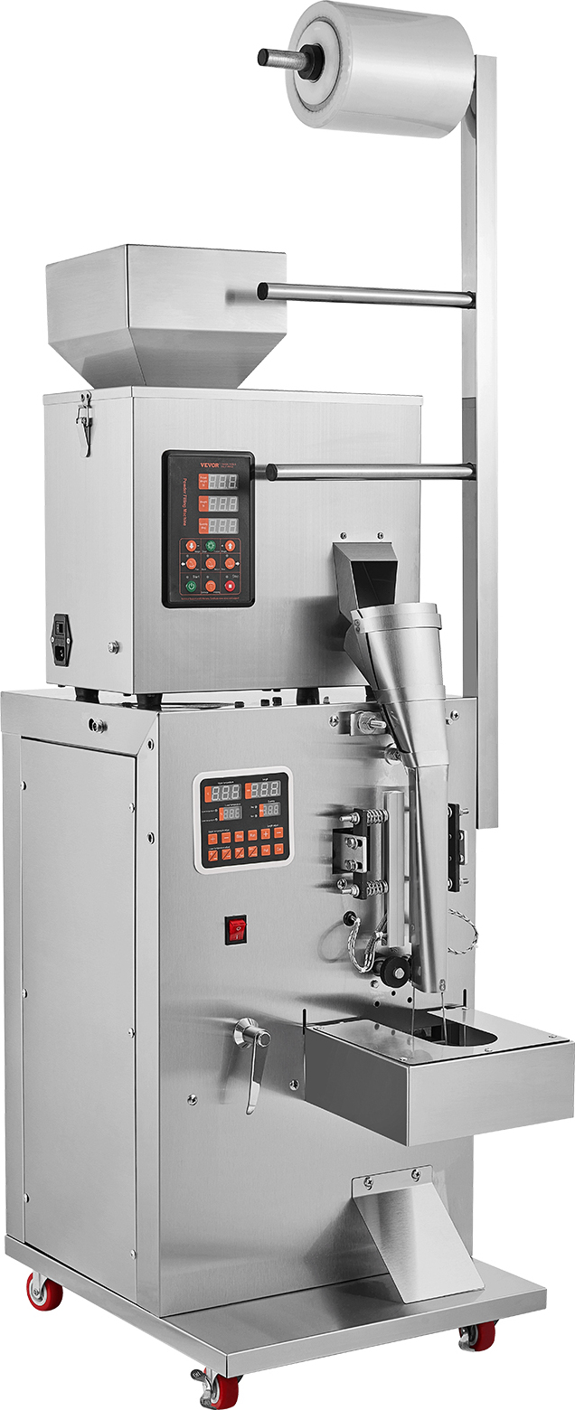 VEVOR Automatische Partikelverpackungsmaschine, 0,002-0,22 lbs/1-100 g, Multifunktionale Beutel-Pulver-Sachet-Waage-Füllmaschine, Pulverfüllmaschine für Tee, Samen, Getreide, Mehl, Bohnen, Glitzer