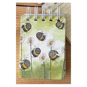 Incood Notizbuch A7 SSN52 Bienen und Gänseblümchen (A7, Liniert, Harter Einband) (48020508)