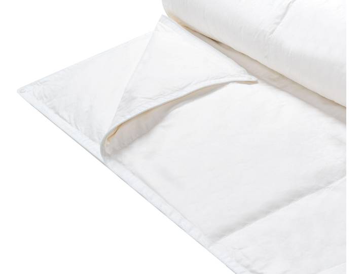 BELIANI Bettdecke Weiß Japara Baumwolle Entenfedern Entendaunen 200 x 200 cm geräuscharm luftdurchlässig leicht ganzjährig Schlafzimmer