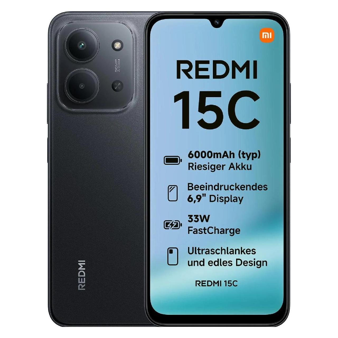 Xiaomi Redmi 15C 4G (256 GB, Midnight Black, 6.90", Dual SIM, 4G) (null)