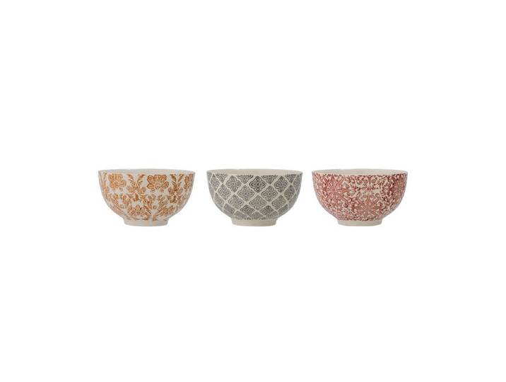 Schalen-Set Maru – Steingut mit dekorativen Motiven (3er-Set) - Bunt - Luxusbetten24