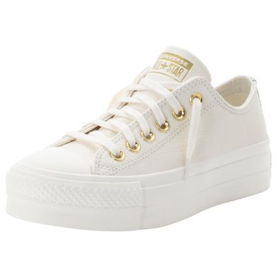 Sneaker CONVERSE "CHUCK TAYLOR ALL STAR LIFT PLATFORM GOLD", Damen, Gr. 38, gold (egret, egret, gold), Synthetik, Schuhe Sneaker