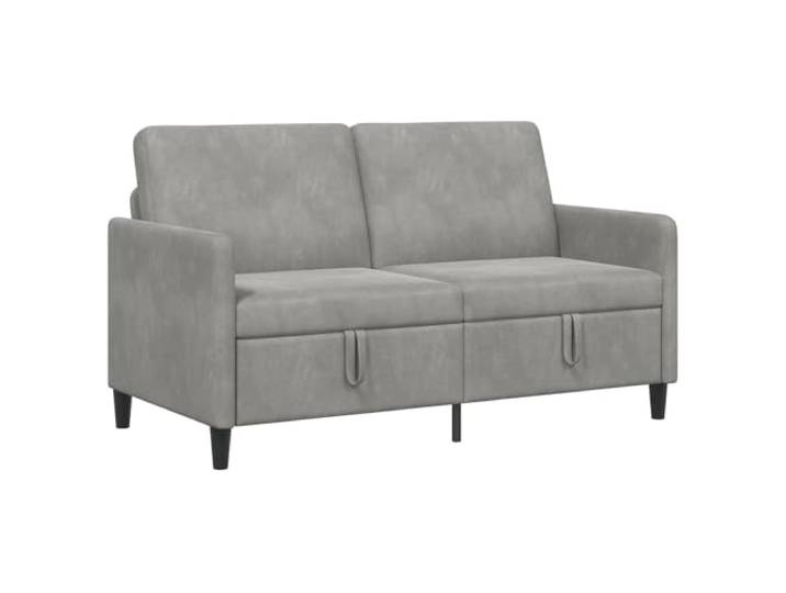 PUGYNBK Sofa mit Stauraum, hellgrau, 152 x 78 x 87 cm, Polyester Abnehmbare waschbare Bezüge, erhöhter Sitz, quadratische Kunststoffbeine, Metall- und Holzstruktur, atmungsaktiver
