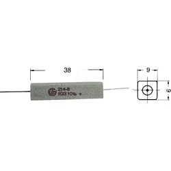 9W AXIAL 2,7 - Drahtwiderstand, axial, 9,0 W, 2,7 Ohm, 10%