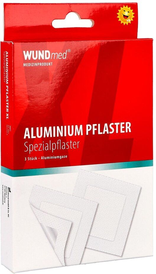 Pflaster mit Aluminiumgaze Schürfwunden