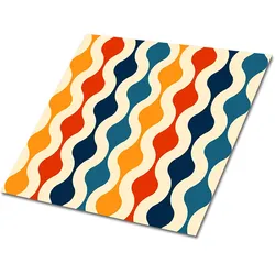 FLIESENAUFKLEBER 9 Stück 30x30 cm selbstklebend Retro-Muster
