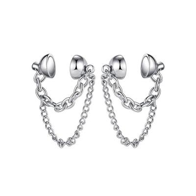 Paar Ohrclips FIRETTI "Schmuck Geschenk Ohrschmuck ohne Ohrlöcher", silber (edelstahlfarben), Ohrringe, Damen, Edelstahl