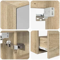 vidaXL, Badmöbelset, LED Badezimmer Set