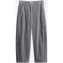 Barrel-Fit Cordhose Myha softness Grau 38