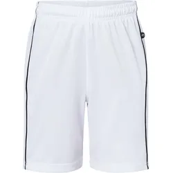 James & Nicholson Kinder Basic Team Shorts Sweat-Shorts JN387K white/black L (134/140)
