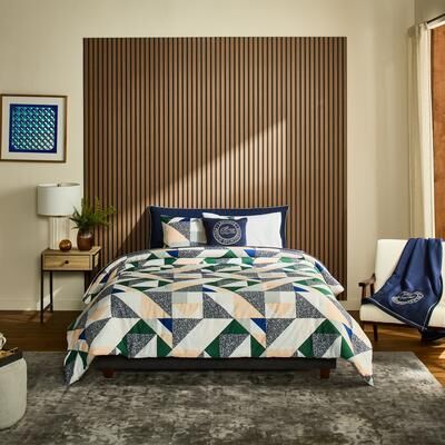 Lacoste Signature 3-Piece Reversible Cotton Comforter Set