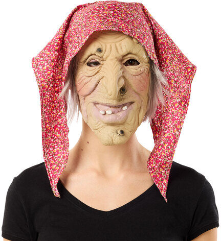 Maske "Hexe", rot