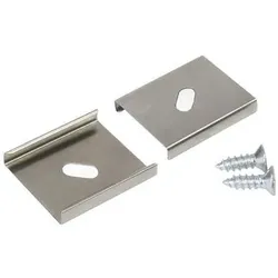 Brumberg 53040000 QualityFlex ONE Halter-Set, bestehend aus 2 x Halter und 2 x Schraube, silber p