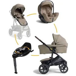 Joie Signature Kombi-Kinderwagen-Set Vinca 4in1 Sandstone Aluminium
