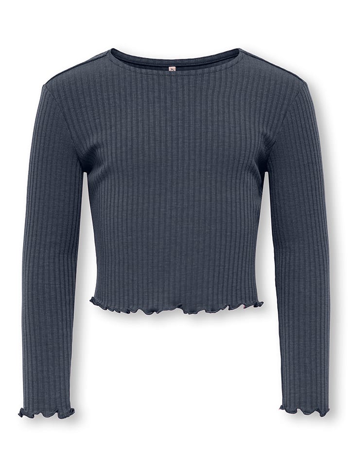 KIDS ONLY Longsleeve "Tella Life" in Anthrazit - 104
