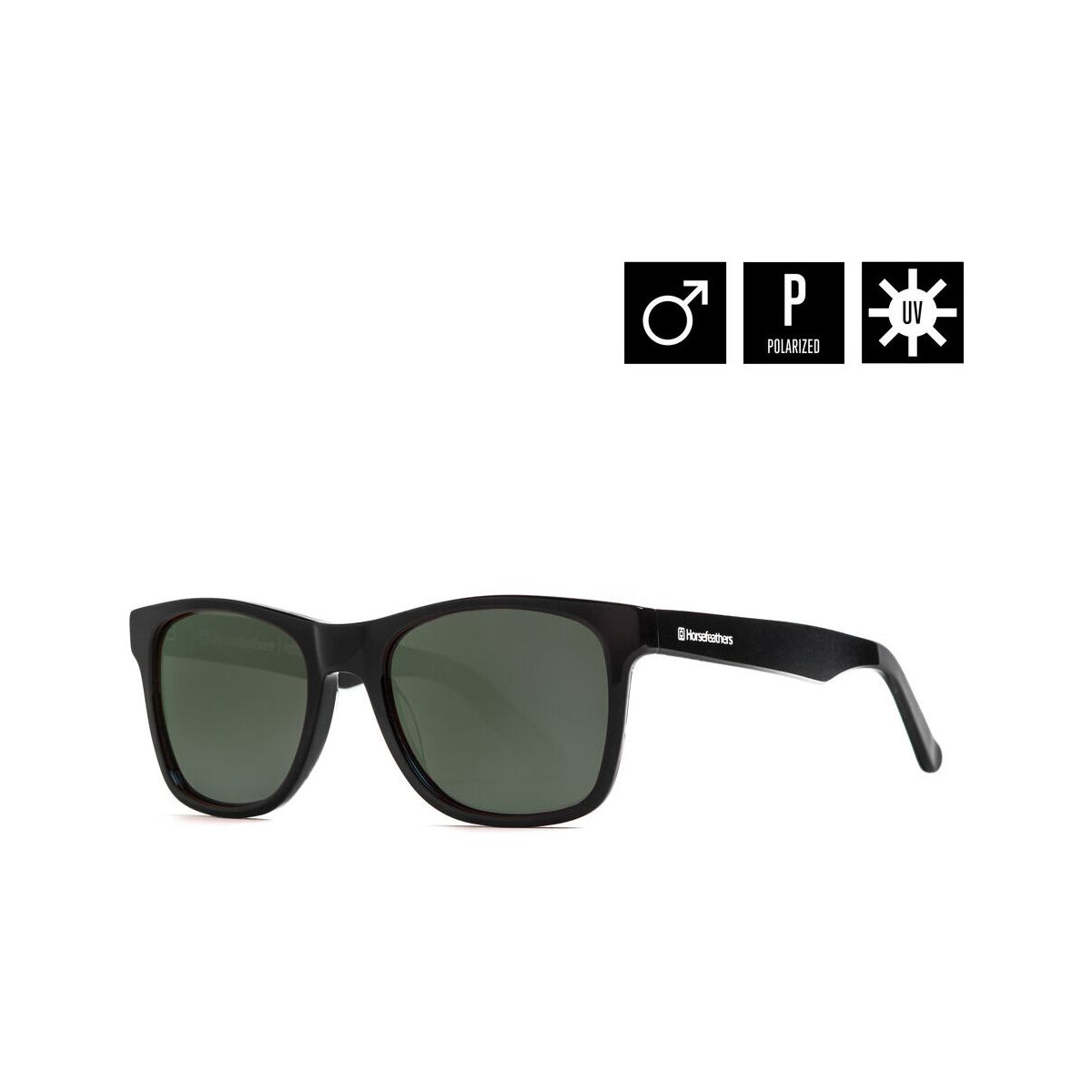 Horsefeathers Foster Sunglasses gloss black/gray green AA866O-gloss black-gray green
