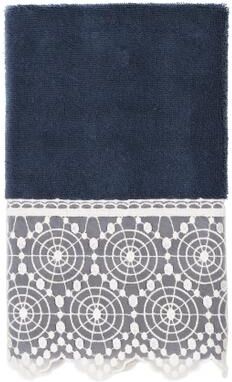 Authentic Hotel and Spa 100% Turkish Cotton Arian Cream Lace Embellished Hand Towel
