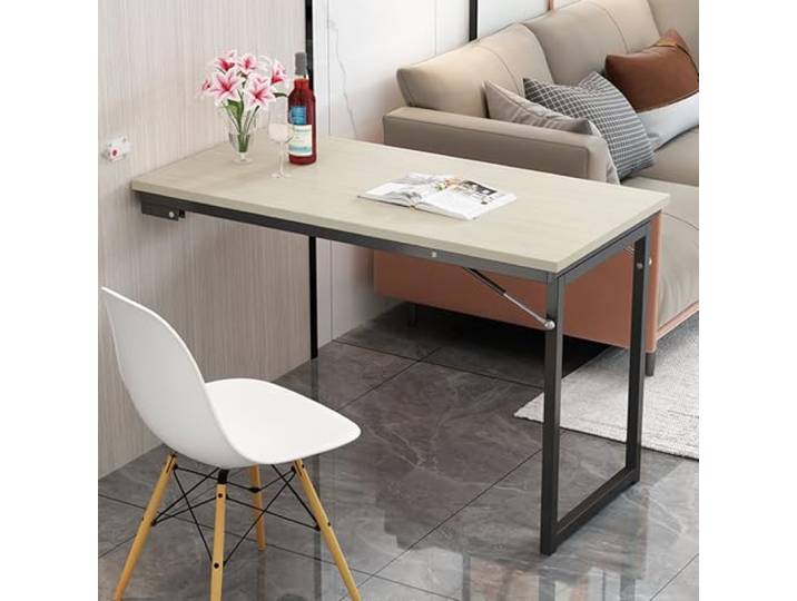 yurstcggh Esstisch Klappbar Platzsparend, Klapptisch Esstisch Wand,Bartisch Wand Klappbar, Klappbarer Wandtisch Für Wäsche,Zimmer, Arbeitszimmer 120×50×75cm