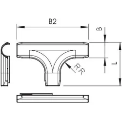 OBO 2153874 Quick-Pipe-T-Stück M20, PVC, lichtgrau, RAL 7035  - 5 Stück
