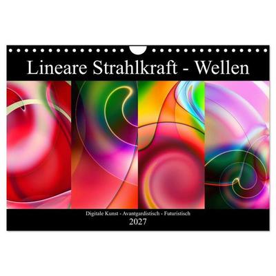 Lineare Strahlkraft - Wellen, Digitale Kunst (Wandkalender 2027 DIN A4 quer), CALVENDO Monatskalender