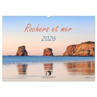Rochers et mer (Calendrier mural 2027 DIN A2 vertical), CALVENDO calendrier mensuel