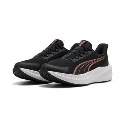 Laufschuh PUMA "DASHER LITE SLIPTECH", Damen, Gr. 39, schwarz (puma schwarz, rose gold, puma weiß), Textil, Schuhe Laufschuh, für einfaches An- und Ausziehen