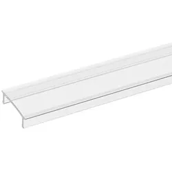 SIGOR Profilabdeckung zu Aufbauprofil 12, Aufbauprofil 12flach, Einbauprofil 12 und Einbauprofil 12 flach, Länge 100cm, bündig, klar SIG-9830101