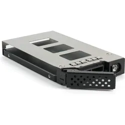Fantec MR-SA1242-12G SAS 12G & SATA 6G 1x5,25" für 4x2.5" SSD/HDD schwarz, Festplattengehäuse, Silber, Schwarz