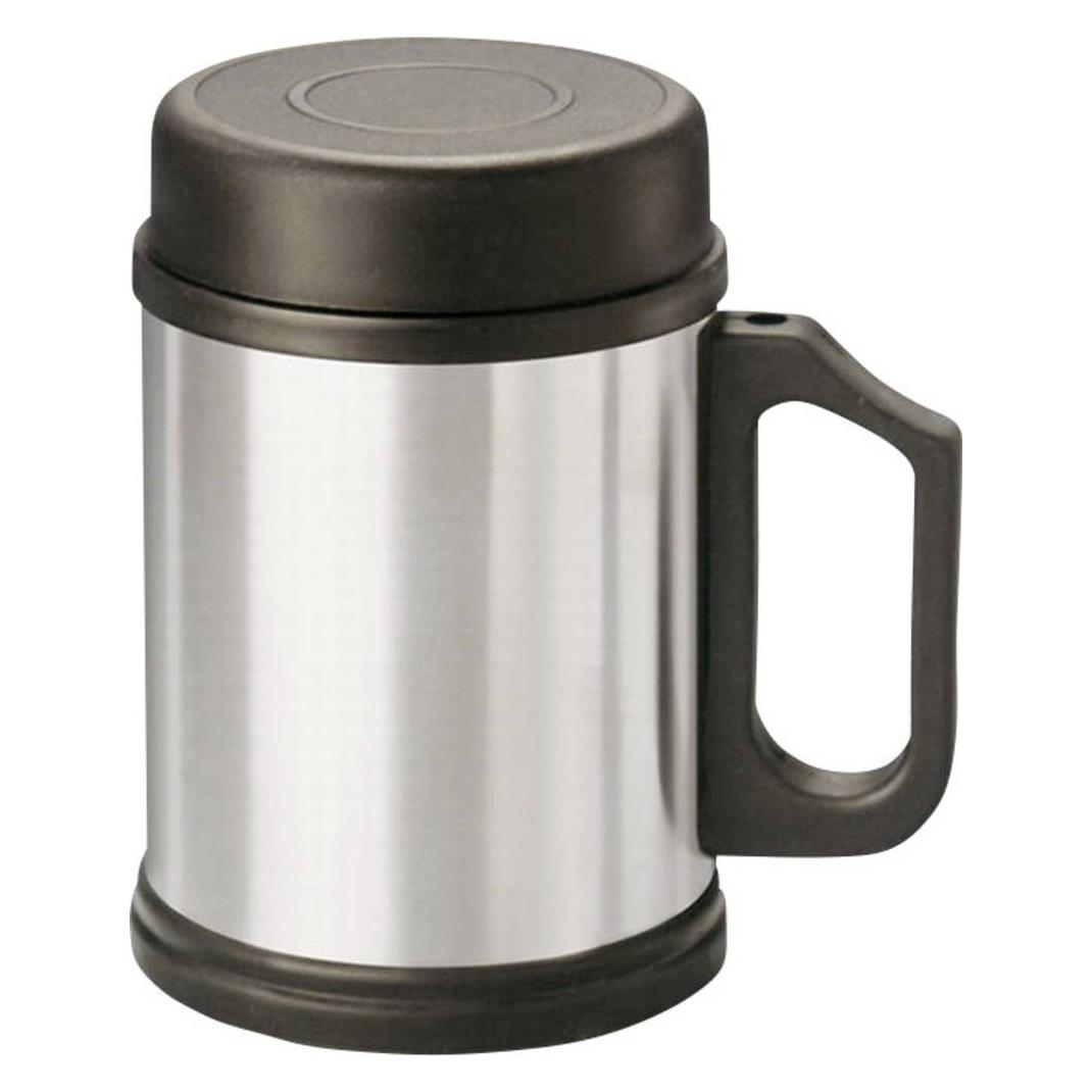 Mato Interpräsent Thermobecher Edelstahl (gebürstet), Schwarz 0.350 l 4093 (0.35 l) (4093)
