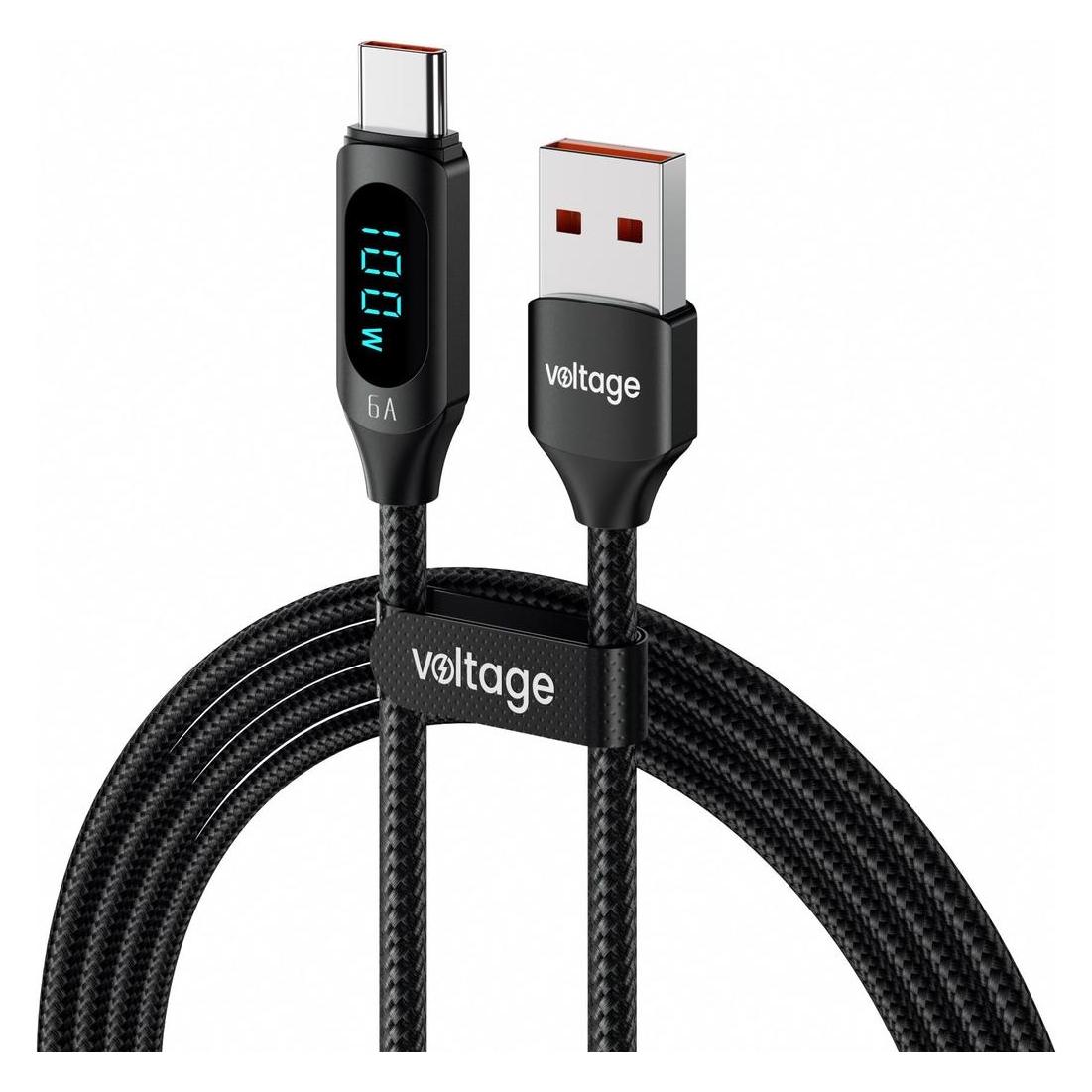 DVA Electric Kabel USB voltage USB-A - USB-C 1 m Czarny (VEKD66AC100BK) (1 m) (VOLTAGE)