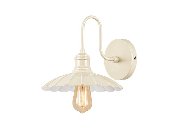 Applique murale en métal Volan - 25 x 30 cm - Beige
