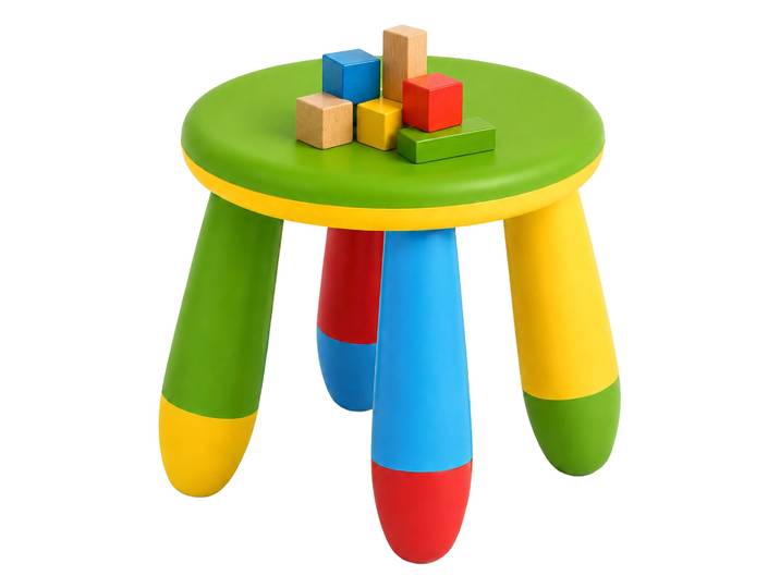 Relaxdays Tabouret Enfant En Plastique Multicolore\, Léger\, Stable\, H X P: 26 X 28 Cm\, Facile À Nettoyer