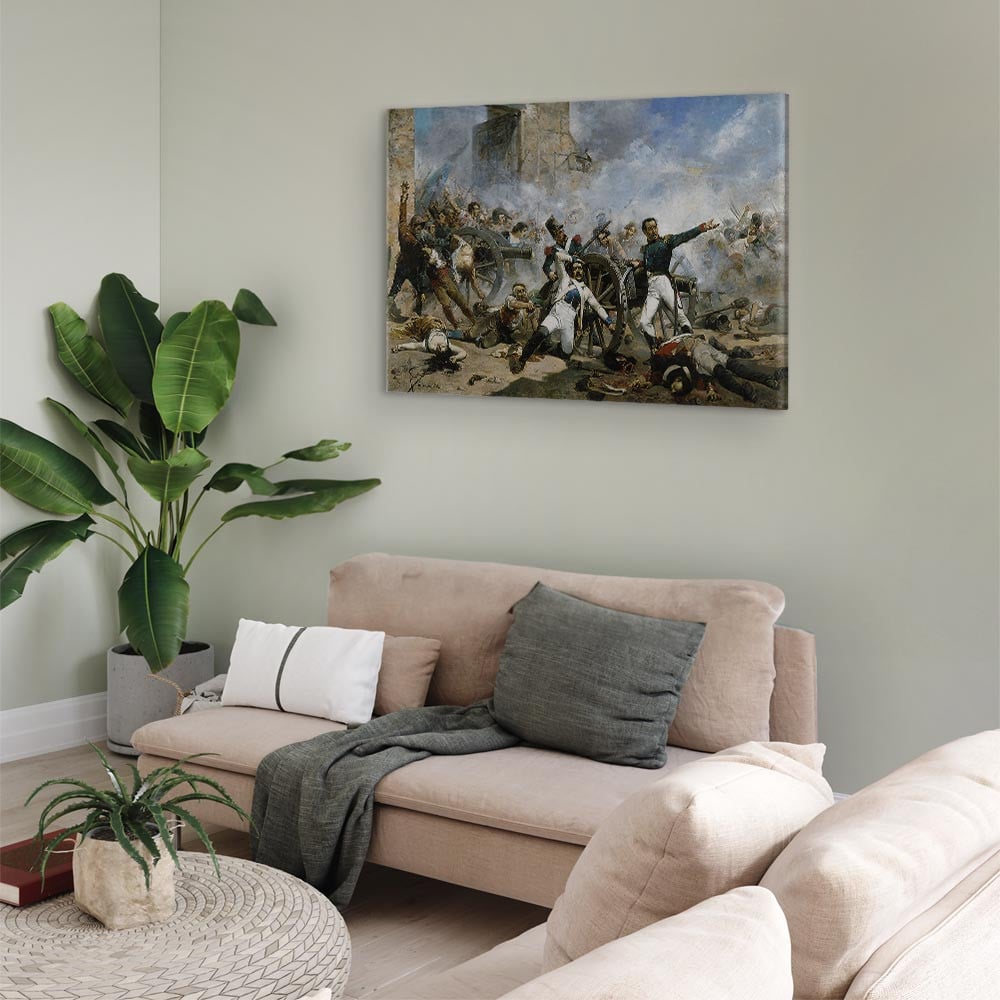 home24 Canvas afbeelding Death Pedro Velarde grijs/multicolor B: 120 cm, H: 80 cm