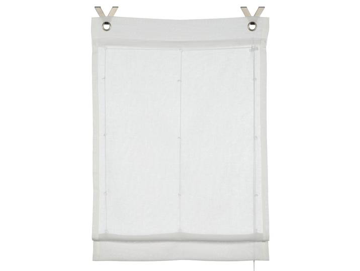 Raffrollo GARDINIA GRS Zen Silence , weiss (weiß), B:100cm H:140cm, Obermaterial: 100% Kunststoff, Raffrollos, Raffrollo, Stoff aus 50 % recyceltes Polyester